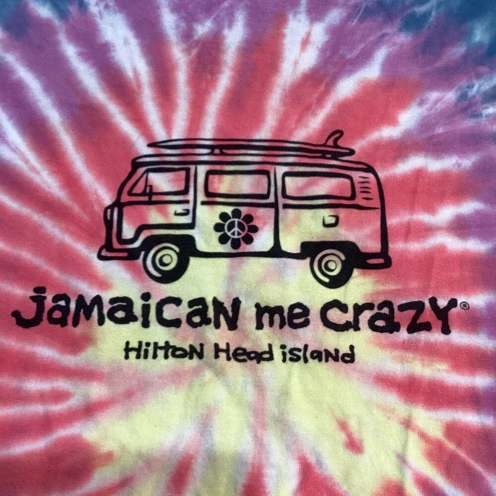 Tie-Dye "Jamaican Me Crazy: Hilton Head Island" T-shirt - Large